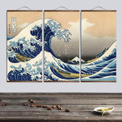 Japanisches Wandbild'Große Welle von Kanagawa' – Gemälde für die Wanddekoration, Premium-Qualität