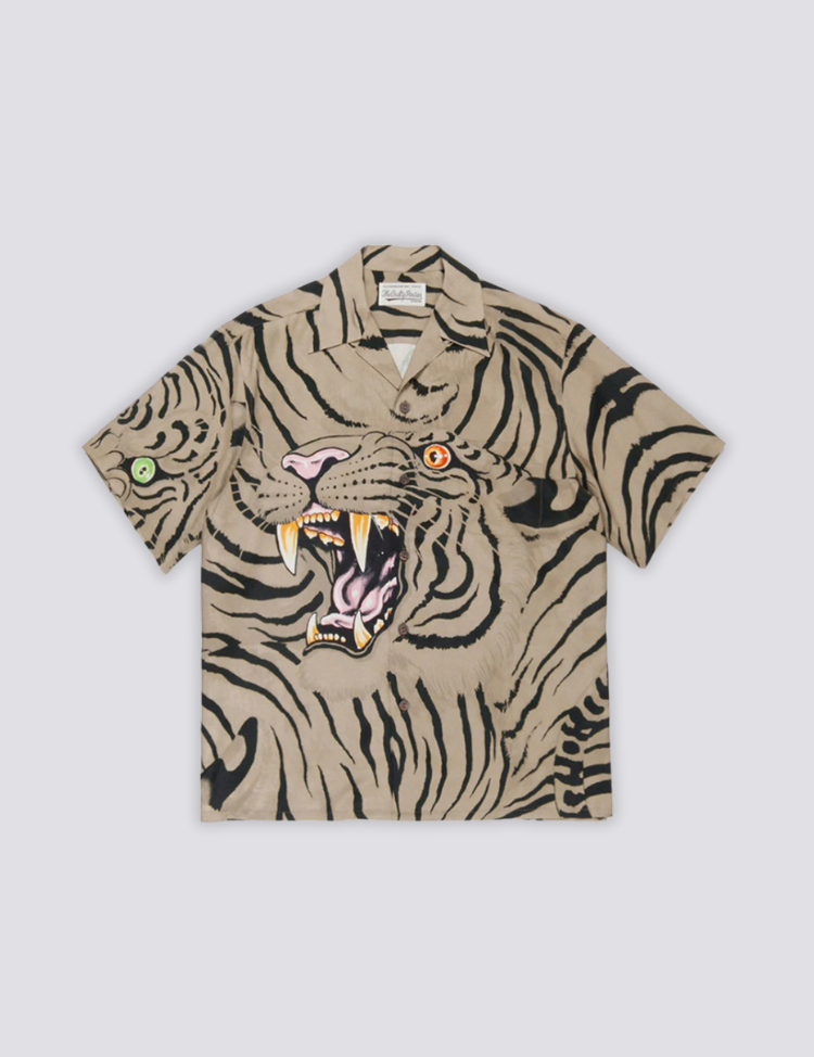 Tiger-Print-Hemd – Hemd im japanischen Stil für Herren