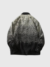 Harajuku Farbverlaufsjacke 'Darkness' – bestickt, Bomberjacke im japanischen Design