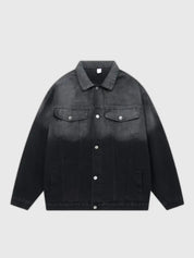 Farbverlauf-Denimjacke 'Sapporo' – Bomberjacke im Sukajan-Stil für Herren und Damen