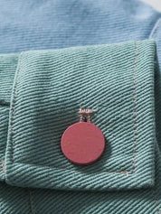Geblümte Patchwork-Jacke 'Herz' – Nahaufnahme Bomberjacke mit japanischem Motiv