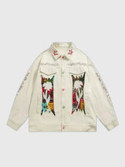 Harajuku Jeansjacke 'Indian' – Bomberjacke im Sukajan-Stil für Herren und Damen