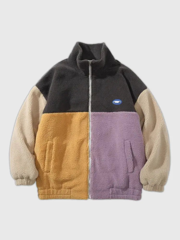 Minimalistische Fleece-Jacke 'Korima' – Oversize, Sweatshirt im japanischen Design