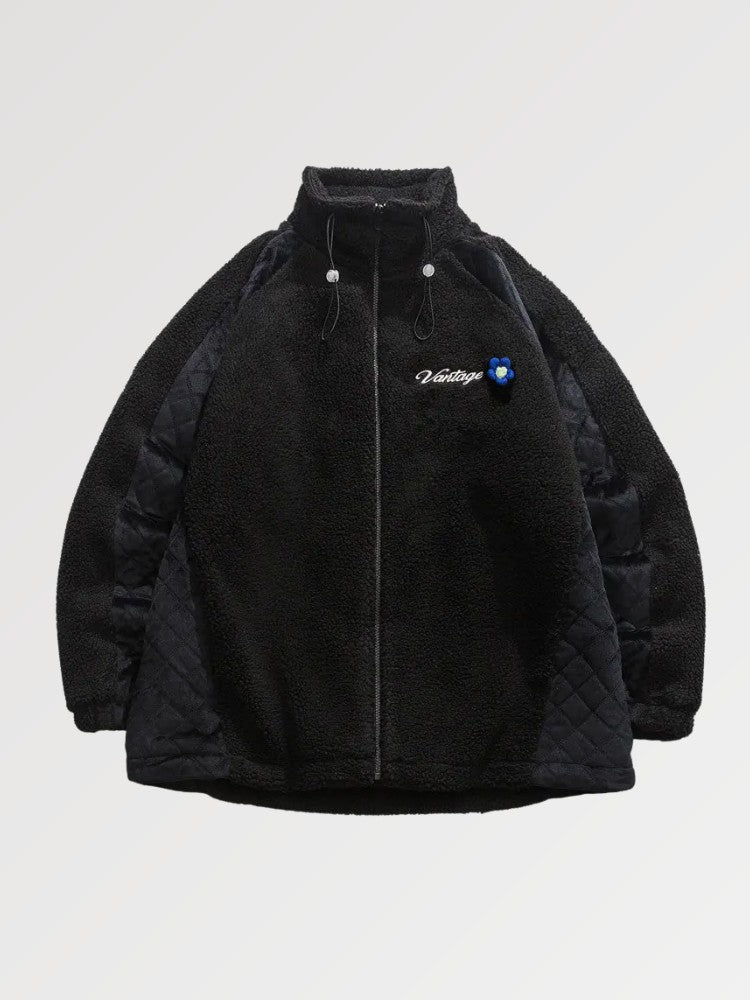 Streetwear Fleece-Jacke 'VANTAGE' – Oversize, Sweatshirt im japanischen Design