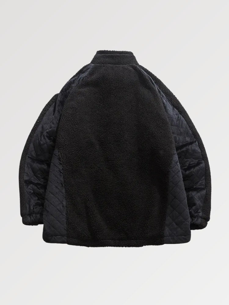 Streetwear Fleece-Jacke 'VANTAGE' – Detail: Rundhals, Sweatshirt japanischen Stil