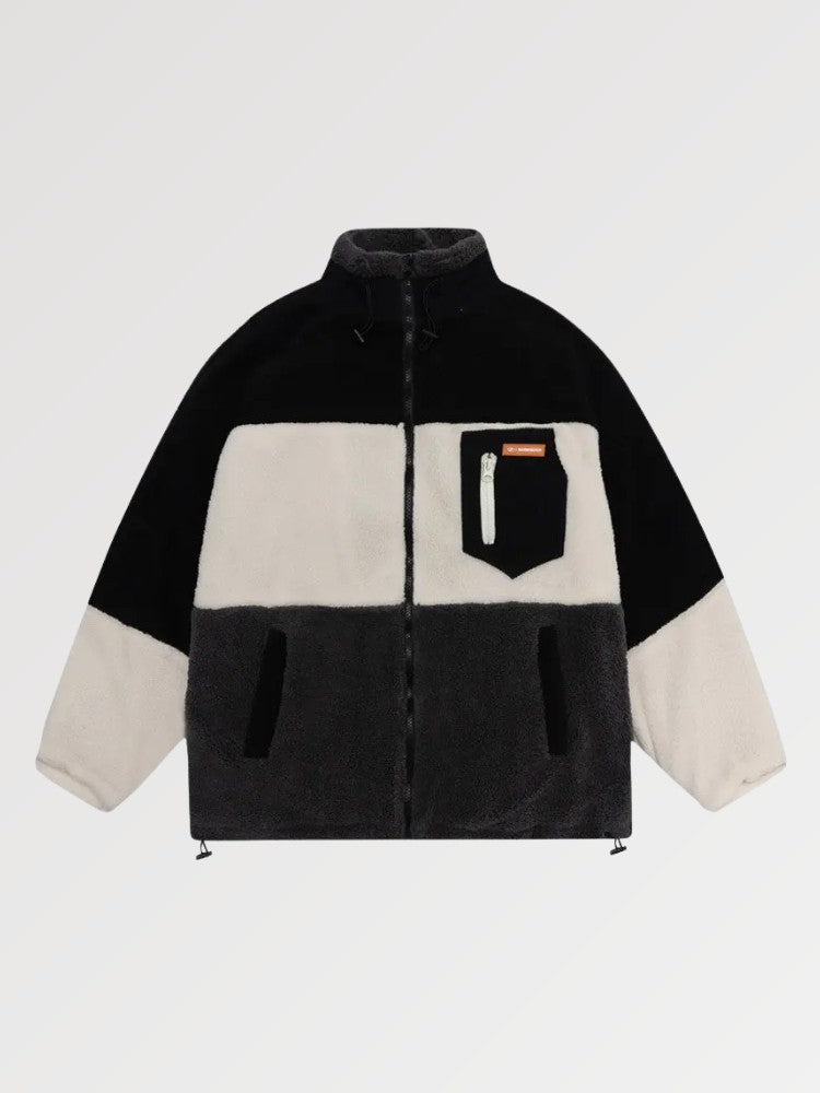 Wollfleece-Jacke 'MCEOR' – bestickt, Bomberjacke im japanischen Design