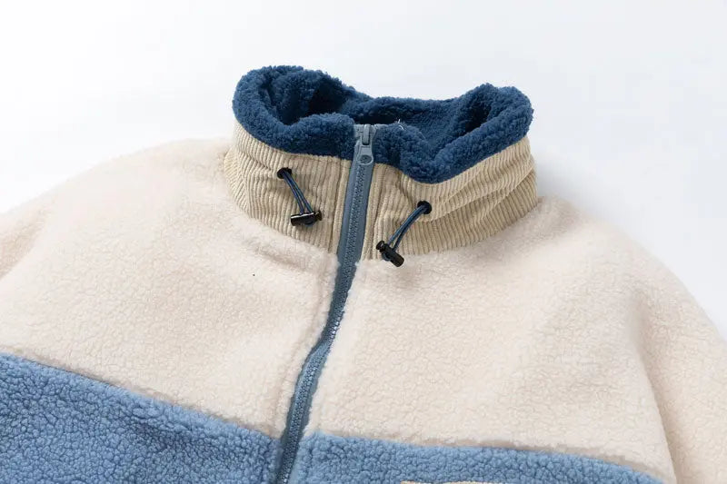 Wollfleece-Jacke 'MCEOR' – mit Reißverschluss: detailreicher Bomberjacke im japanischen Stil