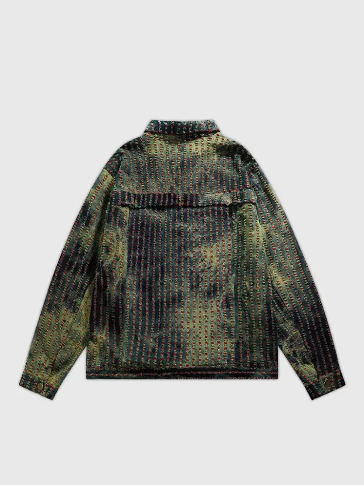Retro-Harajuku-Jacke 'Shika' – bestickt, Bomberjacke im japanischen Design