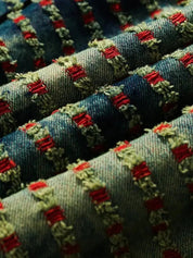 Retro-Harajuku-Jacke 'Shika' – Detail: japanisches Motiv, Bomberjacke japanischen Stil