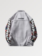 Bestickte Streetwear-Jacke 'RYWTER' – bestickt, Bomberjacke im japanischen Design