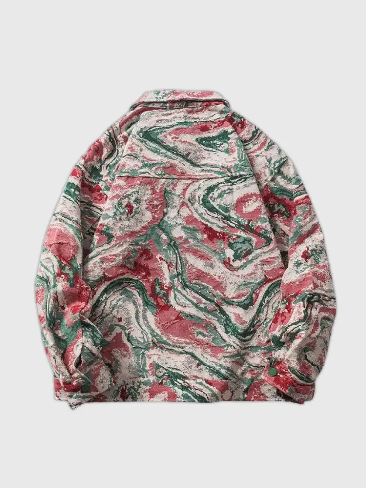 Krawatte & Färbe-Harajuku-Jacke 'Bestuff' – bestickt, Bomberjacke im japanischen Design