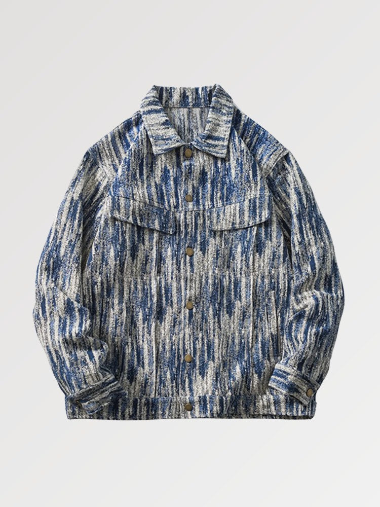 Retro-Jeansjacke 'HBO711' – bestickt, Bomberjacke im japanischen Design