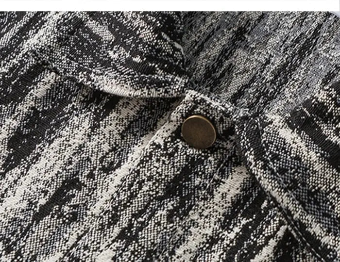 Retro-Jeansjacke 'HBO711' – mit Reißverschluss: detailreicher Bomberjacke im japanischen Stil