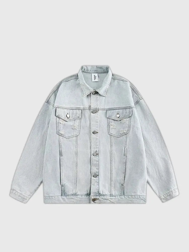 Retro-Vintage-Denim-Jacke 'Basic' – Bomberjacke für die Übergangszeit, Premium-Qualität