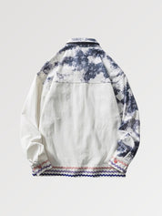 Streetwear Jeansjacke 'PCK711' – bestickt, Bomberjacke im japanischen Design