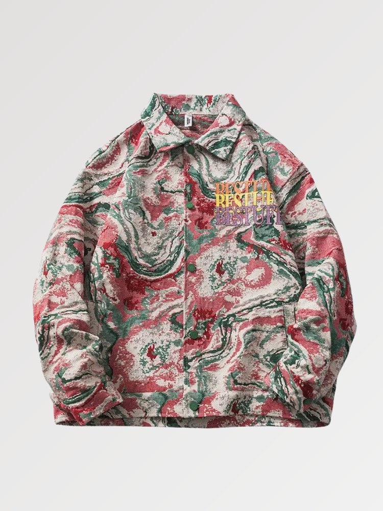 Tie & Dye Jeansjacke 'BST711' – Bomberjacke im Sukajan-Stil für Herren und Damen