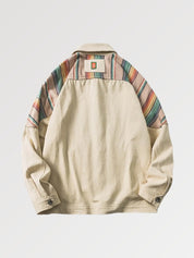 Vintage-Jeansjacke 'KETURO' – bestickt, Bomberjacke im japanischen Design