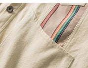 Vintage-Jeansjacke 'KETURO' – Detail: japanisches Motiv, Bomberjacke japanischen Stil