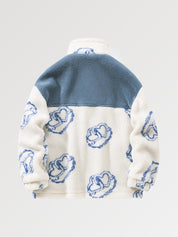 Streetwear-Jacke aus Wolle 'NKP110' – bestickt, Bomberjacke im japanischen Design