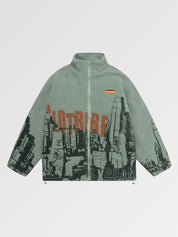 Urban-Wolljacke 'JAKARTA' – bestickt, Bomberjacke im japanischen Design