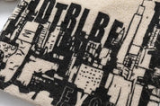 Urban-Wolljacke 'JAKARTA' – Nahaufnahme Bomberjacke mit japanischem Motiv