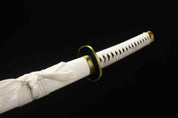 Wado Ichimonji Katana (Ein Stück) – Nahaufnahme Katana mit japanischem Motiv