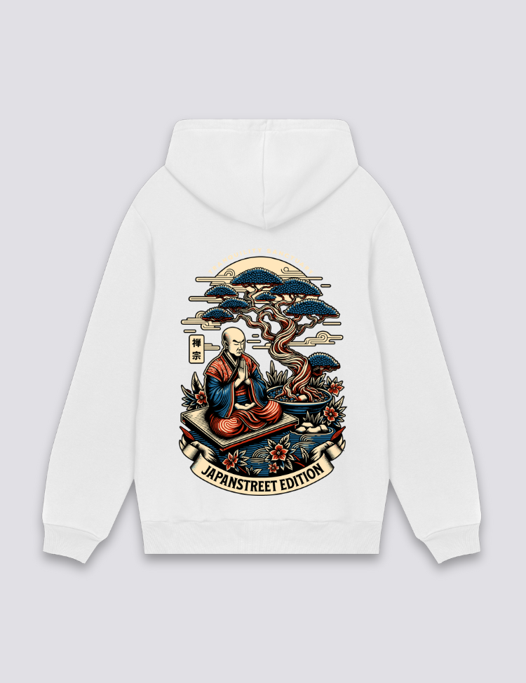 Kapuzenpulli mit japanischem Aufdruck – Oversize, Hoodie im japanischen Design