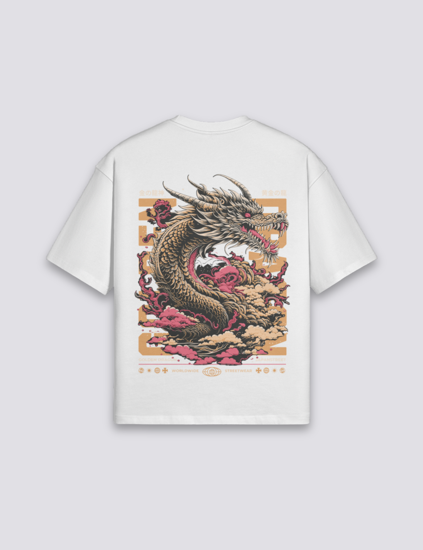 Japanisches Drachen-T-Shirt – Oversize, T-Shirt im japanischen Design