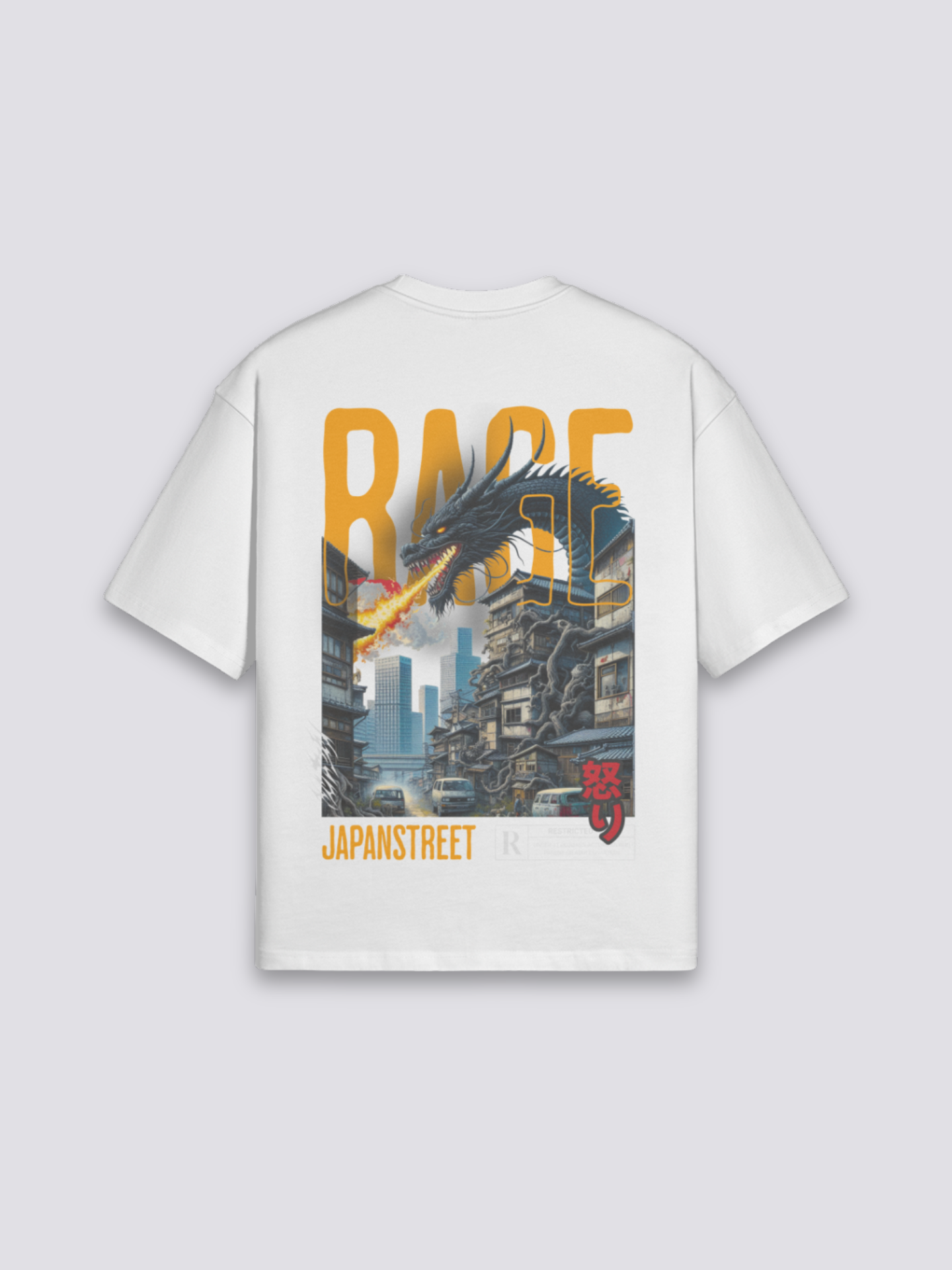 Japanisches Herren-T-Shirt – Oversize, T-Shirt im japanischen Design