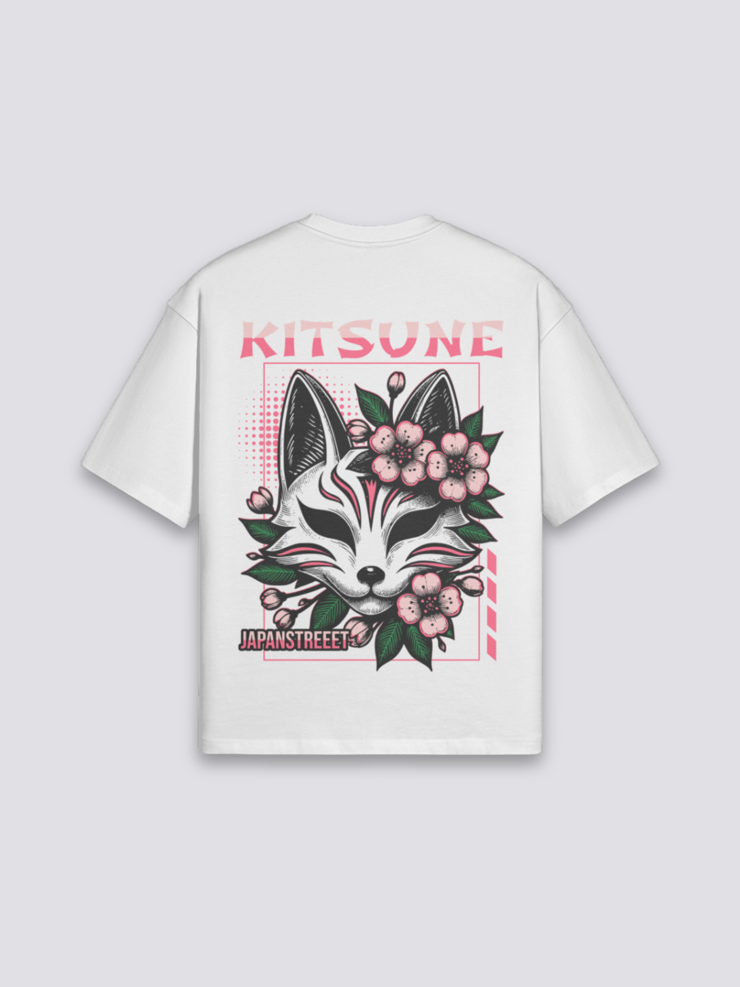 Kitsune T-Shirt – Oversize, T-Shirt im japanischen Design
