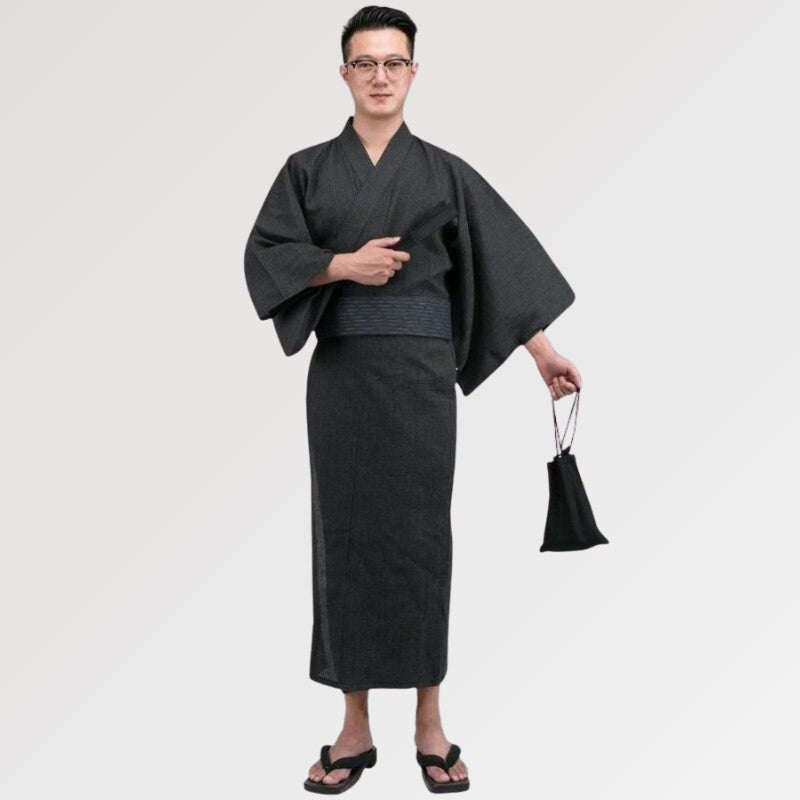 Herren-Yukata 'Kiyose' – Kimono im traditionellen japanischen Stil für Herren und Damen
