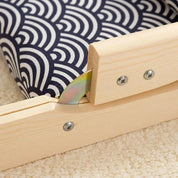 Japanischer Zaisu 'Tohuda Bahashi' – Detail: bequem, Klapphocker japanischen Stil