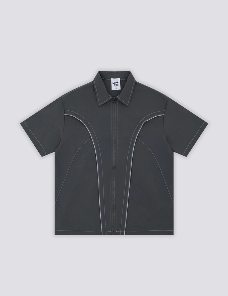 Zip-Hemd – Poloshirt im Streetwear-Stil für Herren