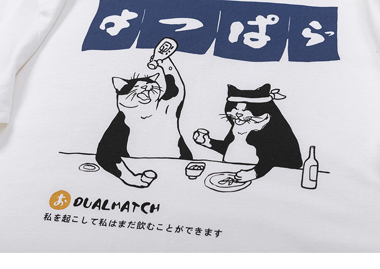 Japanisches T-Shirt mit Muster 'Ninomiya' – Baumwolle: detailreicher T-Shirt im japanischen Stil