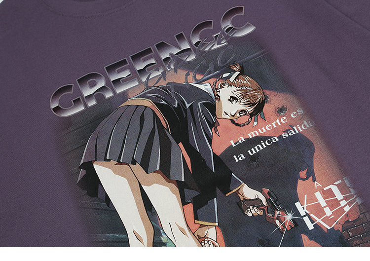Japanisches Tee Shirt Frau 'Tsukumi' – Baumwolle: detailreicher T-Shirt im japanischen Stil