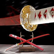 Rote Klinge Katana – Katana im traditionellen japanischen Stil für Unisex