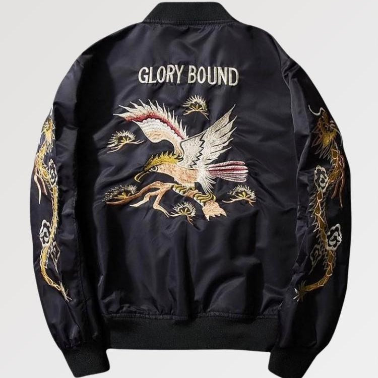 Fliegerbomberjacke 'Glory Bound' – Bomberjacke im Sukajan-Stil für Herren und Damen