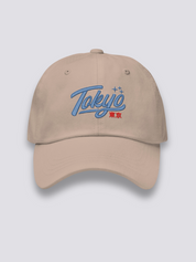 Baseball Tokio Cap – japanische Cap, gestickter kursiver Vintage-Tokio-Schriftzug, Seitenansicht