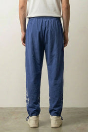 Bestickte Japanische Hose 'Tsuru', Seitenansicht Detail – japanische Hose Herren traditioneller Stil