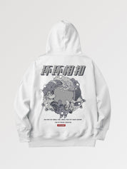 Schwarzer Hoodie mit japanischem Schriftzug 'Kaeru' – Oversize, Hoodie im japanischen Design