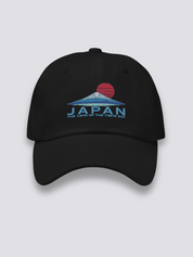 Cap der aufgehenden Sonne – japanische Cap, gesticktes Sonnen- und Fuji-Motiv, Rückansicht