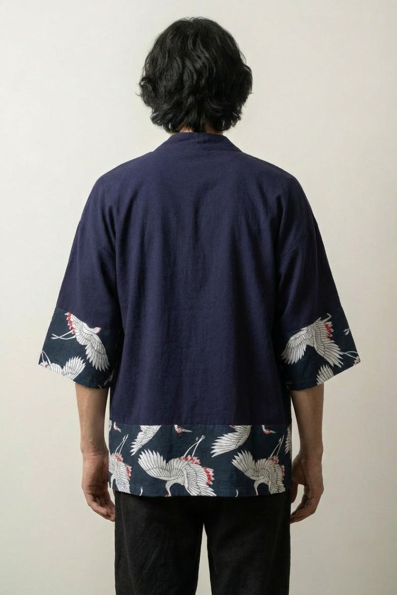 Japanische Jacke für Herren 'Hisashi' – Studioaufnahme Rückseite