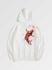 Karpfen Koi Sweatshirt 'Hamakodo' – Oversize, Hoodie im japanischen Design