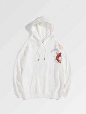 Karpfen Koi Sweatshirt 'Hamakodo' – Detail: Kapuzenpullover, Hoodie japanischen Stil