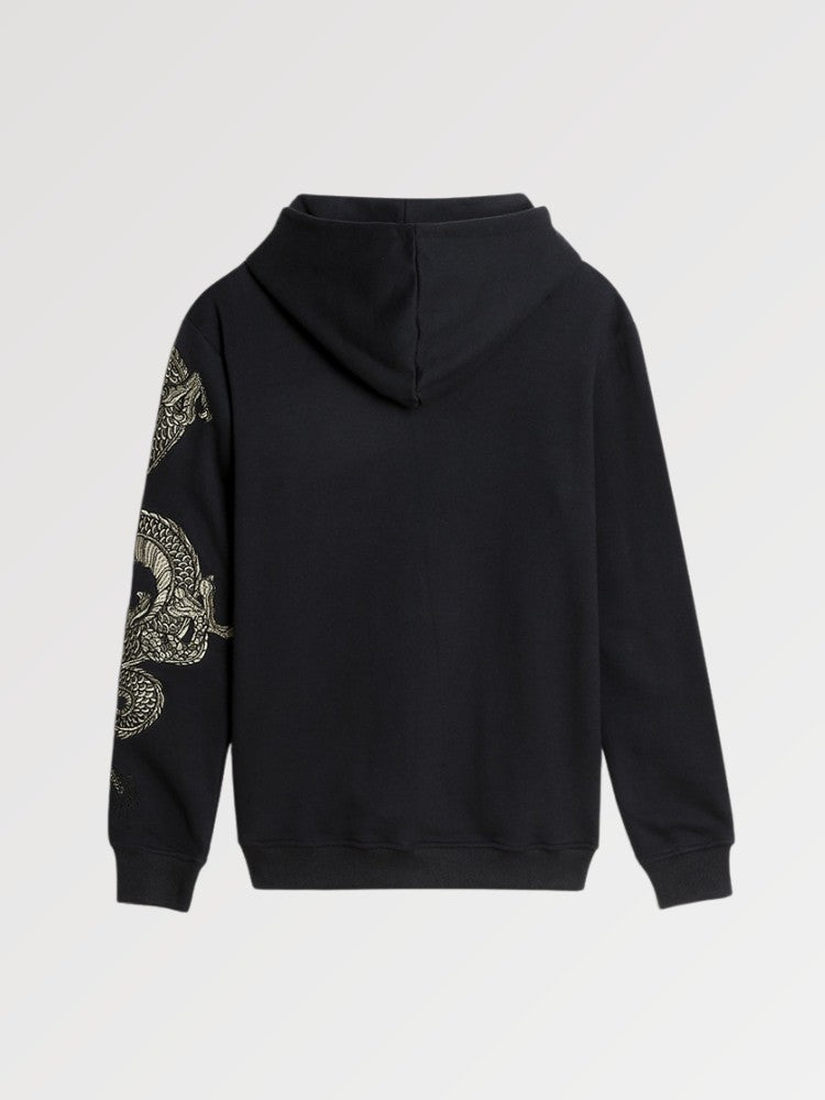 Chinesischer Drache Hoodie 'Huanglong' – Oversize, Hoodie im japanischen Design
