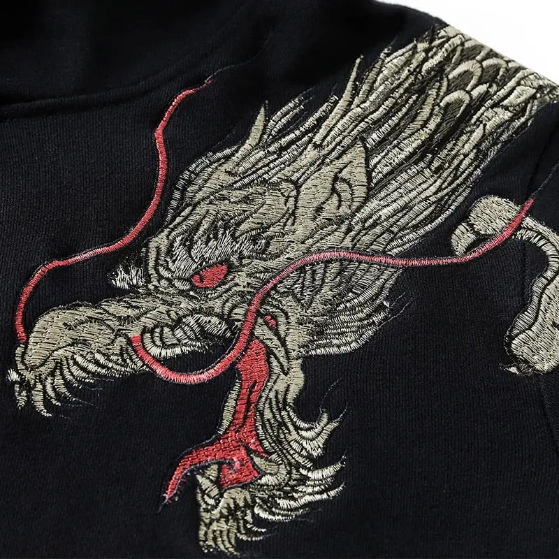 Chinesischer Drache Hoodie 'Huanglong' – Hoodie für Winter und Herbst, Premium-Qualität