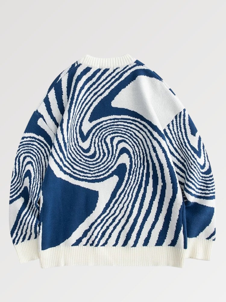 Pullover aus Baumwolle im japanischen Stil 'Illusion Okira' – Sweatshirt für den Alltag, Premium-Qualität