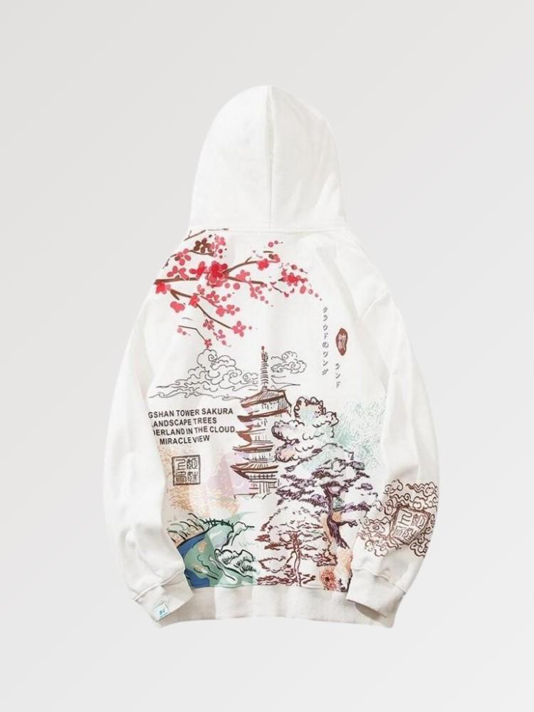 Niedlicher japanischer Kapuzenpullover 'Misawa' – Hoodie im Streetwear-Stil für Herren und Damen