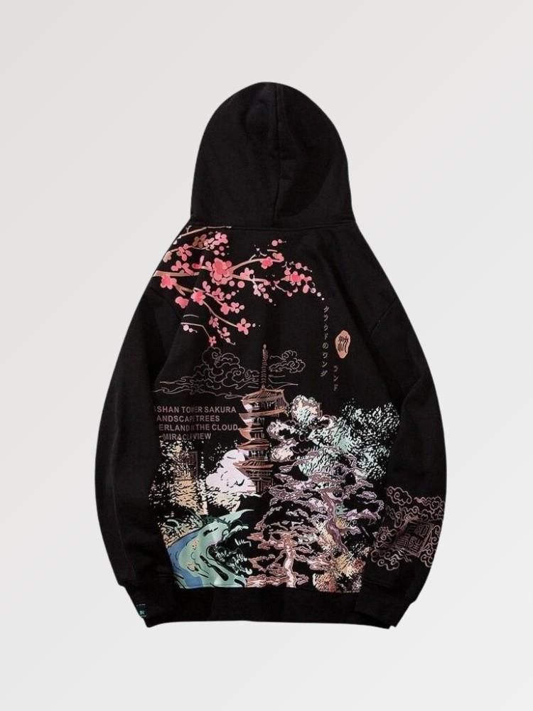 Niedlicher japanischer Kapuzenpullover 'Misawa' – Oversize, Hoodie im japanischen Design
