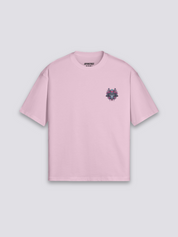 Cyberpunk Samurai T-Shirt mit Skelett-Samurai, Kirschblüten und Neon, Tech-Noir-Druck, oversize, Produktansicht